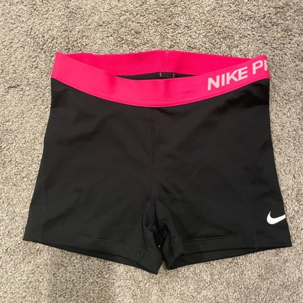 Nike Pro Athletic Workout Shorts - Pink Medium